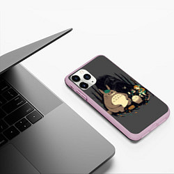 Чехол iPhone 11 Pro матовый Totoro, цвет: 3D-розовый — фото 2