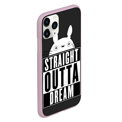 Чехол iPhone 11 Pro матовый Тоторо Straight outta dream / 3D-Розовый – фото 2