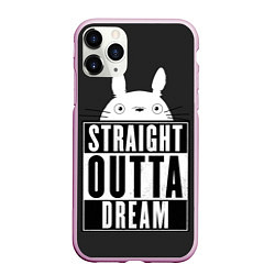 Чехол iPhone 11 Pro матовый Тоторо Straight outta dream, цвет: 3D-розовый