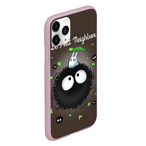 Чехол iPhone 11 Pro матовый My Neighbor Totoro / 3D-Розовый – фото 2