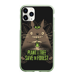 Чехол iPhone 11 Pro матовый Plant a tree Save the forest, цвет: 3D-салатовый