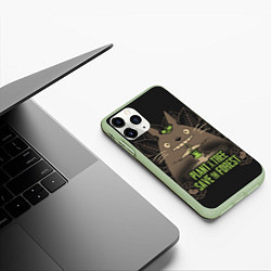 Чехол iPhone 11 Pro матовый Plant a tree Save the forest, цвет: 3D-салатовый — фото 2