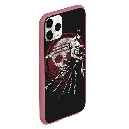 Чехол iPhone 11 Pro матовый One Piece / 3D-Малиновый – фото 2