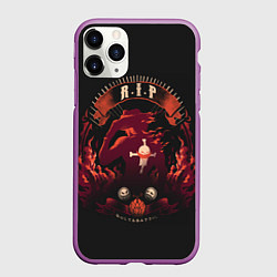 Чехол iPhone 11 Pro матовый One Piece, цвет: 3D-фиолетовый