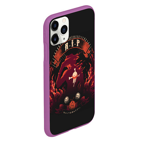 Чехол iPhone 11 Pro матовый One Piece / 3D-Фиолетовый – фото 2