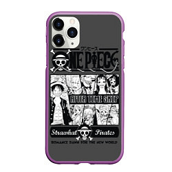 Чехол iPhone 11 Pro матовый One Piece, цвет: 3D-фиолетовый