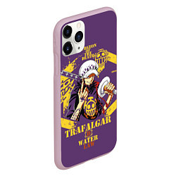 Чехол iPhone 11 Pro матовый One Piece Trafalgar, цвет: 3D-розовый — фото 2