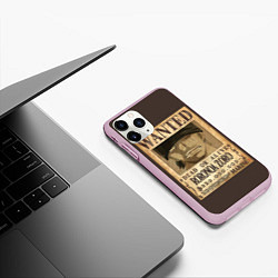 Чехол iPhone 11 Pro матовый One Piece Wanted, цвет: 3D-розовый — фото 2