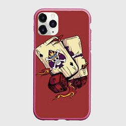 Чехол iPhone 11 Pro матовый One Piece, цвет: 3D-малиновый
