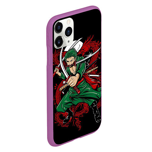 Чехол iPhone 11 Pro матовый One Piece / 3D-Фиолетовый – фото 2