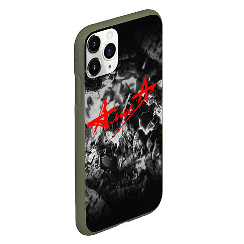 Чехол iPhone 11 Pro матовый АлисА / 3D-Темно-зеленый – фото 2