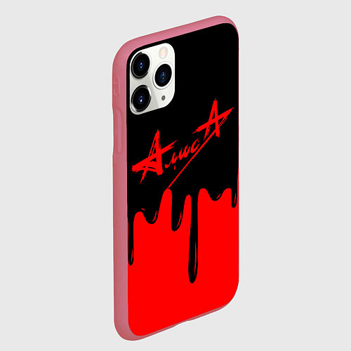 Чехол iPhone 11 Pro матовый АлисА / 3D-Малиновый – фото 2