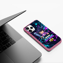 Чехол iPhone 11 Pro матовый BRAWL STARS BIBI, цвет: 3D-малиновый — фото 2