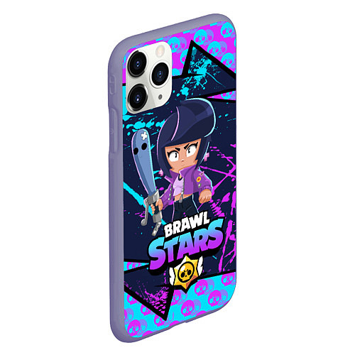 Чехол iPhone 11 Pro матовый BRAWL STARS BIBI / 3D-Серый – фото 2