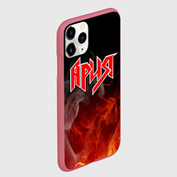 Чехол iPhone 11 Pro матовый АРИЯ, цвет: 3D-малиновый — фото 2