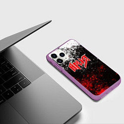 Чехол iPhone 11 Pro матовый АРИЯ, цвет: 3D-фиолетовый — фото 2