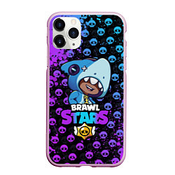 Чехол iPhone 11 Pro матовый Brawl Stars LEON SHARK, цвет: 3D-розовый