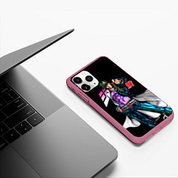 Чехол iPhone 11 Pro матовый JOJOS BIZARRE ADVENTURE, цвет: 3D-малиновый — фото 2