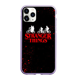 Чехол iPhone 11 Pro матовый STRANGER THINGS, цвет: 3D-светло-сиреневый