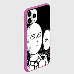 Чехол iPhone 11 Pro матовый ONE-PUNCH MAN, цвет: 3D-фиолетовый — фото 2