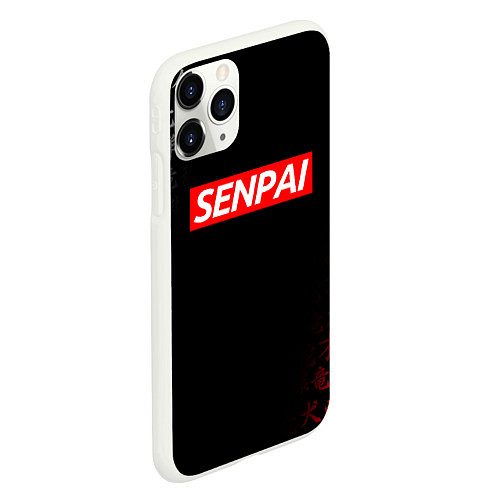 Чехол iPhone 11 Pro матовый СЕМПАЙ - SENPAI / 3D-Белый – фото 2