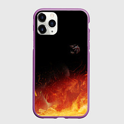 Чехол iPhone 11 Pro матовый Ведьмак сериал, цвет: 3D-фиолетовый
