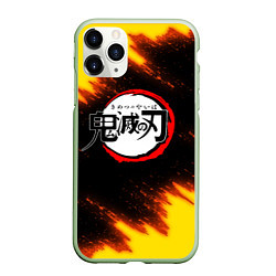 Чехол iPhone 11 Pro матовый KIMETSU NO YAIBA, цвет: 3D-салатовый