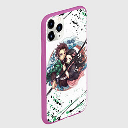 Чехол iPhone 11 Pro матовый KIMETSU NO YAIBA, цвет: 3D-фиолетовый — фото 2
