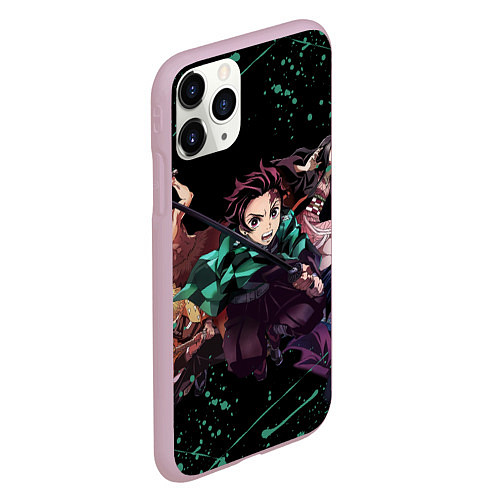 Чехол iPhone 11 Pro матовый KIMETSU NO YAIBA / 3D-Розовый – фото 2