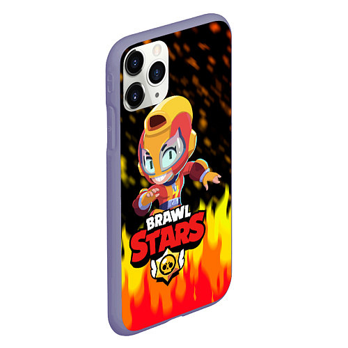 Чехол iPhone 11 Pro матовый BRAWL STARS MAX / 3D-Серый – фото 2