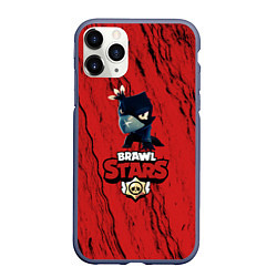 Чехол iPhone 11 Pro матовый Brawl Stars CROW, цвет: 3D-серый