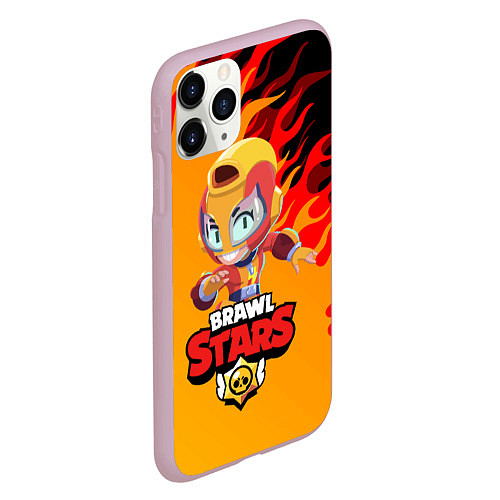 Чехол iPhone 11 Pro матовый BRAWL STARS MAX / 3D-Розовый – фото 2