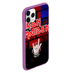 Чехол iPhone 11 Pro матовый Iron Maiden, цвет: 3D-фиолетовый — фото 2