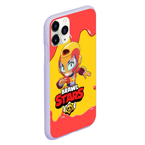 Чехол iPhone 11 Pro матовый BRAWL STARS MAX / 3D-Светло-сиреневый – фото 2