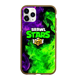 Чехол iPhone 11 Pro матовый BRAWL STARS, цвет: 3D-коричневый