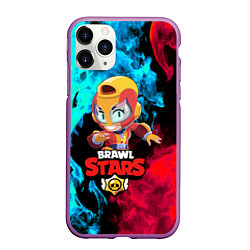 Чехол iPhone 11 Pro матовый BRAWL STARS MAX, цвет: 3D-фиолетовый