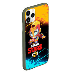 Чехол iPhone 11 Pro матовый BRAWL STARS MAX, цвет: 3D-темно-зеленый — фото 2