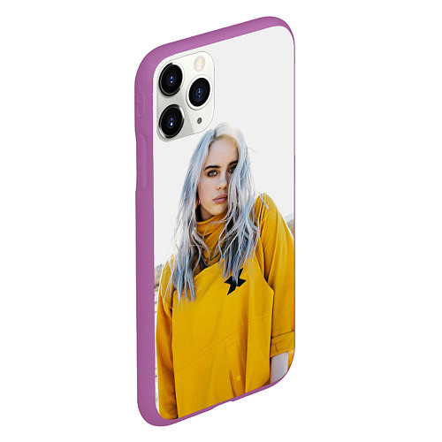 Чехол iPhone 11 Pro матовый BILLIE EILISH / 3D-Фиолетовый – фото 2