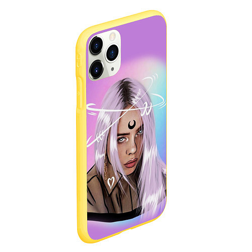 Чехол iPhone 11 Pro матовый BILLIE EILISH / 3D-Желтый – фото 2