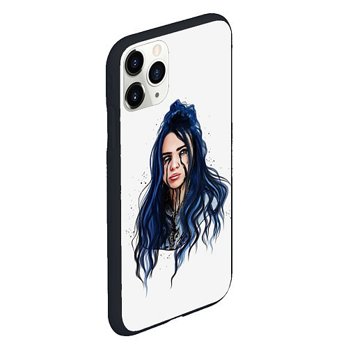 Чехол iPhone 11 Pro матовый BILLIE EILISH / 3D-Черный – фото 2