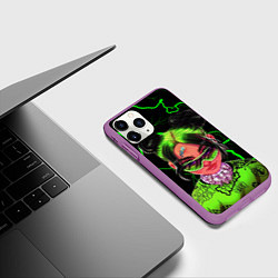 Чехол iPhone 11 Pro матовый BILLIE EILISH, цвет: 3D-фиолетовый — фото 2