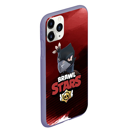 Чехол iPhone 11 Pro матовый BRAWL STARS CROW / 3D-Серый – фото 2