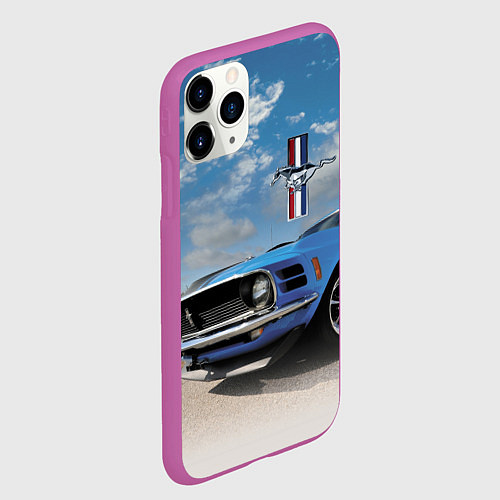 Чехол iPhone 11 Pro матовый Mustang / 3D-Фиолетовый – фото 2