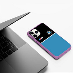 Чехол iPhone 11 Pro матовый BMW БМВ, цвет: 3D-фиолетовый — фото 2