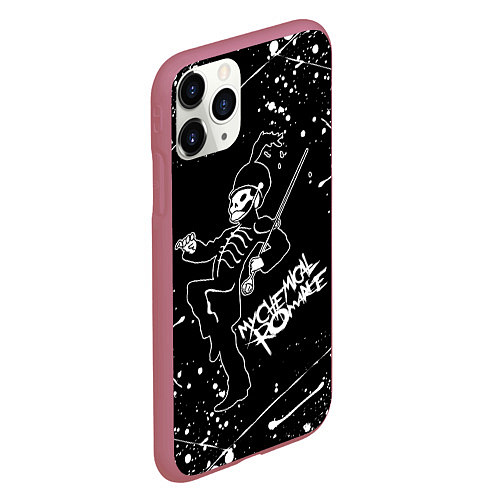 Чехол iPhone 11 Pro матовый My Chemical Romance / 3D-Малиновый – фото 2