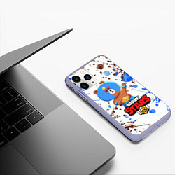 Чехол iPhone 11 Pro матовый BRAWL STARS EL BROWN, цвет: 3D-светло-сиреневый — фото 2