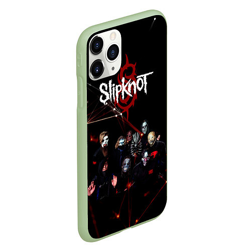 Чехол iPhone 11 Pro матовый Slipknot / 3D-Салатовый – фото 2