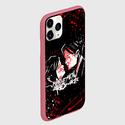 Чехол iPhone 11 Pro матовый My Chemical Romance / 3D-Малиновый – фото 2