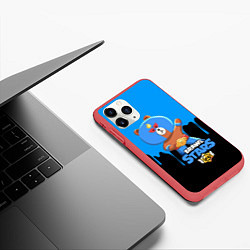 Чехол iPhone 11 Pro матовый BRAWL STARS EL BROWN, цвет: 3D-красный — фото 2