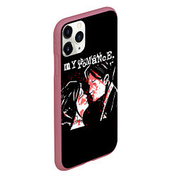 Чехол iPhone 11 Pro матовый My Chemical Romance, цвет: 3D-малиновый — фото 2